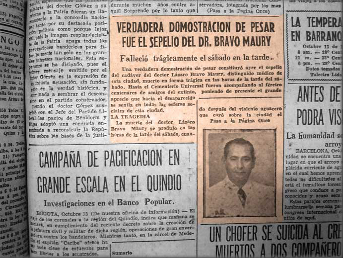 Verdadera demostración de pesar fue el sepelio del Dr. Bravo Maury